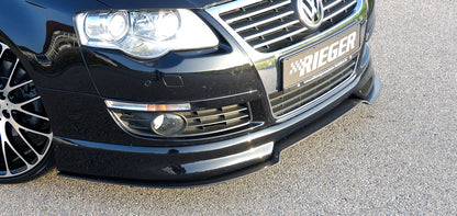 VW Passat (3C) Rieger Spoilerschwert für Spoilerlippe 24071 gekantete Version, ABS, Carbon-Look, 
inkl. Montagezubehör, ABE