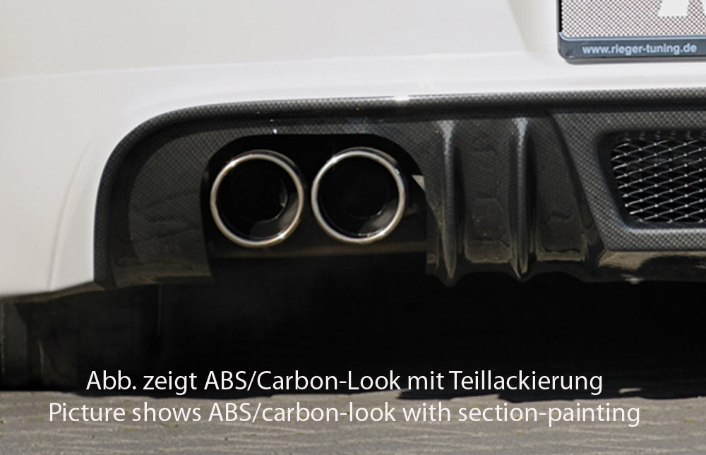 BMW Z4 (E85) Rieger Heckansatz    für Doppelendrohr li., ABS, Carbon-Look, 
inkl. Montagezubehör, Alugitter, Gutachten