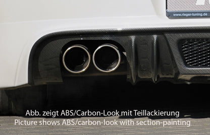 BMW Z4 (E85) Rieger Heckansatz    für Doppelendrohr li., ABS, Carbon-Look, 
inkl. Montagezubehör, Alugitter, Gutachten