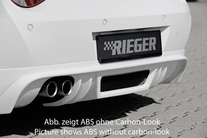BMW Z4 (E85) Rieger Heckansatz    für Doppelendrohr li., ABS, Carbon-Look, 
inkl. Montagezubehör, Alugitter, Gutachten