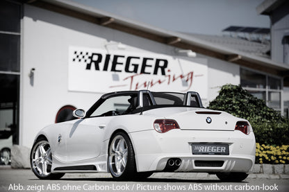 BMW Z4 (E85) Rieger Heckansatz    für Doppelendrohr li., ABS, Carbon-Look, 
inkl. Montagezubehör, Alugitter, Gutachten