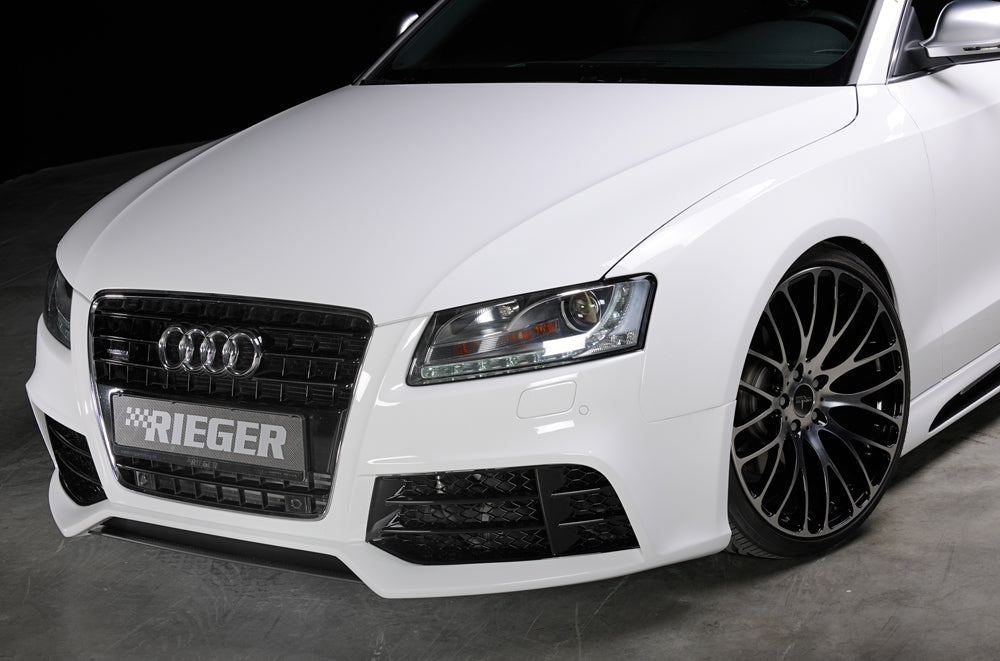 Audi A5 (B8/B81) Rieger Spoilerschwert für Spoilerstoßstange 55430/31/32/33 mittig, für Spoilerstoßstange, ABS, Carbon-Look, für Fzg. mit S-Line Exterieur und ohne S-Line Exterieur, 
inkl. Montagezubehör, ABE