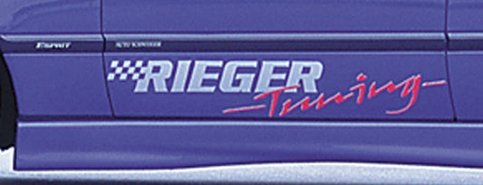 Aufkleber  Rieger Tuning  schwarz/rot, Schweller 3-tlg., Stückpreis