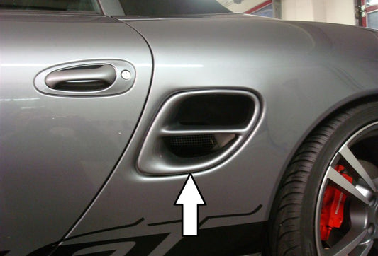 Porsche Boxster (986) Turbo Style Lufteinlässe, Porsche Boxster (986) Bj. 97-05, alle ABS, 
inkl. Montagezubehör