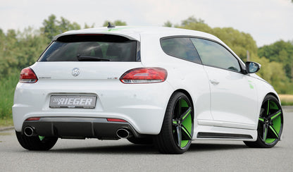 VW Scirocco R (13) Bull-X Auspuffanlage 1xli./re. VW Scirocco R (13) Art-Nr. HGAGAVAG02-4  mit  HGERO12694 links, rechts, 1x126x94mm, seitlich abgeschrägt, für RIEGER-Heckeinsatz, Edelstahl, 
inkl. Montagezubehör, Gutachten