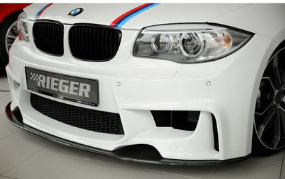 BMW 1er E81  (187/1K2/1K4) Carbon Spoilerschwert für BMW 1er, E81-E88 für RIEGER Spoilerstoßstange 35030/31/32/33/41/42 für Spoilerstoßstange, Carbon, 
inkl. Montagezubehör, Gutachten