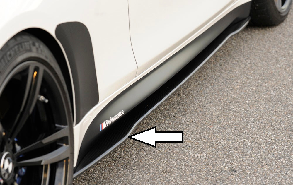 BMW 3er F80 M3 (M3) Carbon Seitenschwelleransatz, links BMW M3 F80, für orig. Seitenschweller links, für orig. Seitenschweller, Carbon, 
inkl. Montagezubehör, Gutachten