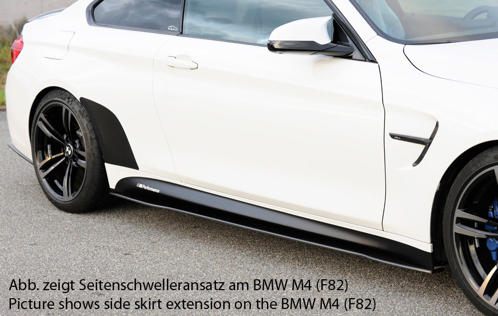 BMW 3er F80 M3 (M3) Carbon Seitenschwelleransatz, links BMW M3 F80, für orig. Seitenschweller links, für orig. Seitenschweller, Carbon, 
inkl. Montagezubehör, Gutachten