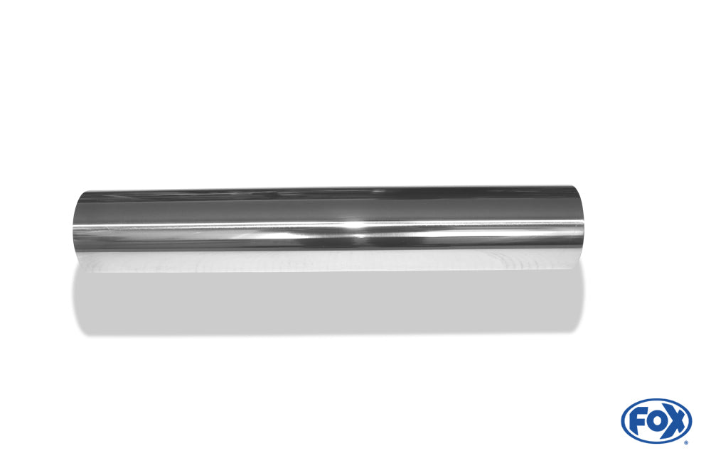 FOX Anschweißendrohr Typ 11 Ø 70 mm / Länge: 400 mm  - rund / uneingerollt / gerade / mit Absorber (Innendurchmesser 40mm - Länge: 150mm)