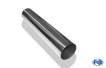 FOX Anschweißendrohr Typ 10 Ø 76 mm / Länge: 400 mm  - rund / uneingerollt / gerade / ohne Absorber