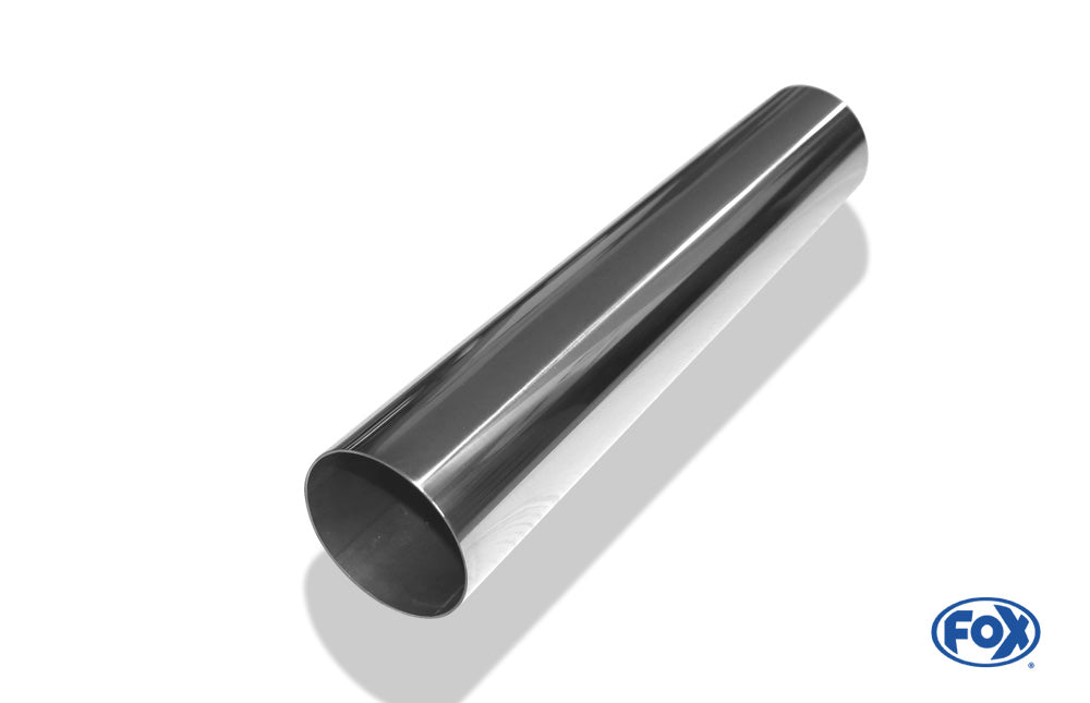 FOX Anschweißendrohr Typ 10 Ø 76 mm / Länge: 400 mm  - rund / uneingerollt / gerade / ohne Absorber