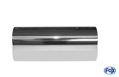 FOX Anschweißendrohr Typ 10 Ø 90 mm / Länge: 300 mm  - rund / uneingerollt / gerade / ohne Absorber