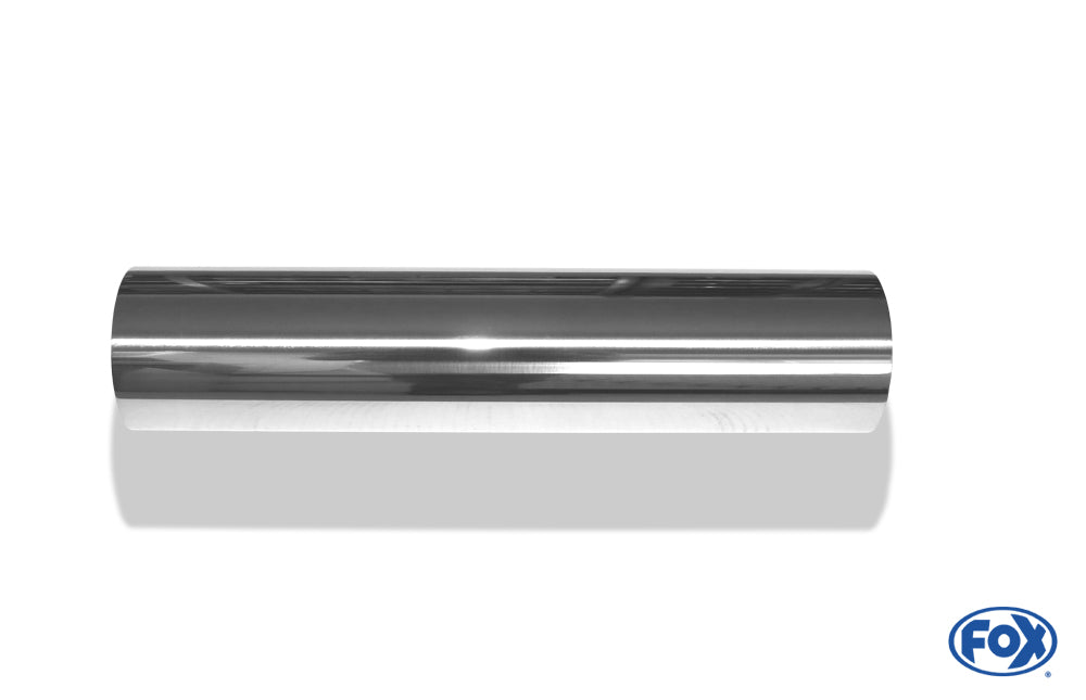 FOX Anschweißendrohr Typ 10 Ø 90 mm / Länge: 400 mm  - rund / uneingerollt / gerade / ohne Absorber