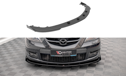 Street Pro Front Ansatz für +Flaps für V.1 + Flaps Mazda 3 MPS Mk1 schwarz Hochglanz