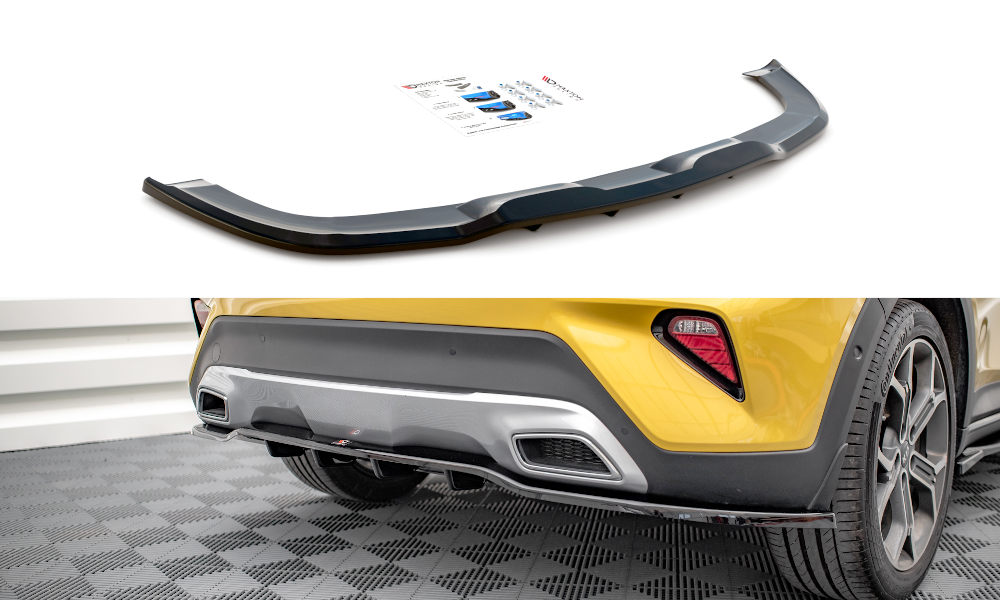 Mittlerer Diffusor Heck Ansatz DTM Look für Kia XCeed Mk1 schwarz Hochglanz