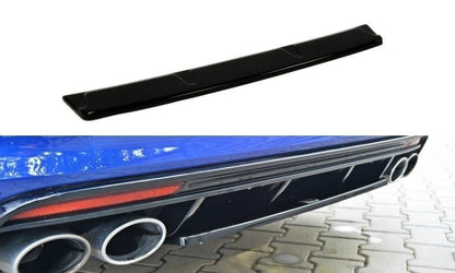 Mittlerer Diffusor Heck Ansatz für VW GOLF 7 R VARIANT  schwarz Hochglanz