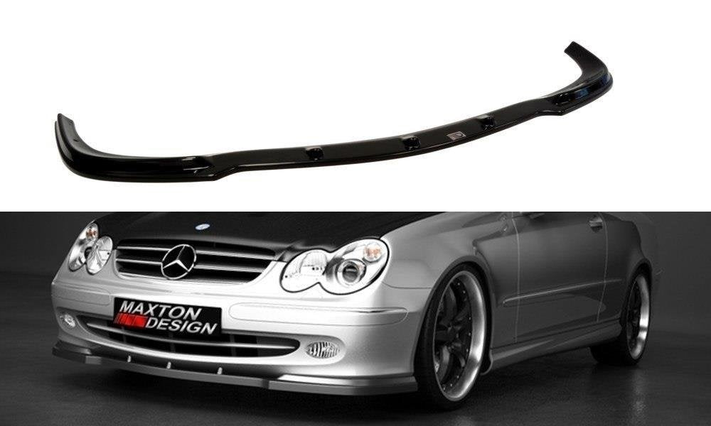 Front Ansatz für MERCEDES CLK W 209 FÜR STANDARD STOßSTANGE schwarz matt