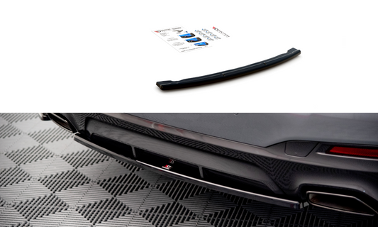 Mittlerer Diffusor Heck Ansatz für BMW 5er G30 Facelift M-Paket Carbon Look