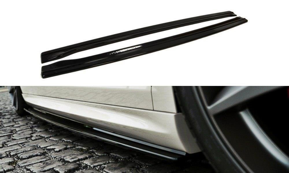 Seitenschweller Ansatz für VW Passat CC R36 RLINE (vor Facelift) schwarz Hochglanz