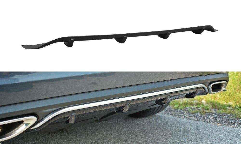 Diffusor Heck Ansatz für Mercedes E W212 schwarz matt