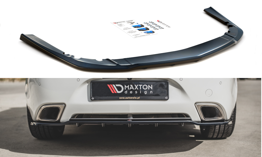 Mittlerer Diffusor Heck Ansatz DTM Look für Opel Insignia Mk. 1 OPC Facelift Carbon Look