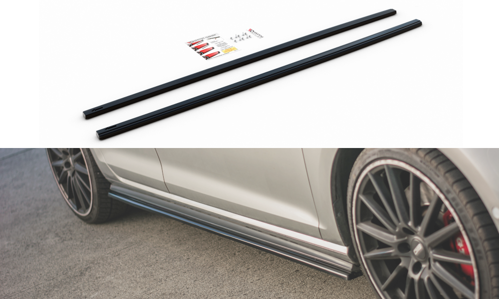 Seitenschweller Ansatz für V.2 für VW Golf 7 GTI (verengen) Carbon Look