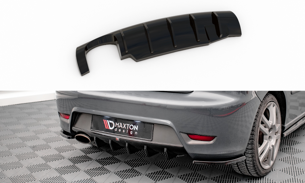 Diffusor Heck Ansatz für Seat Ibiza Cupra Mk3 schwarz matt