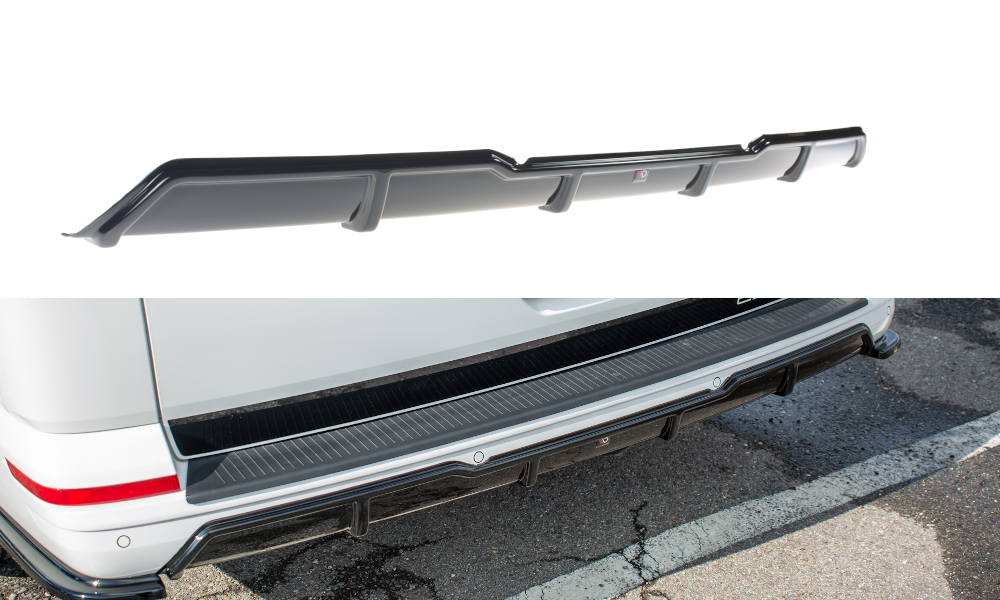 Diffusor Heck Ansatz für Volkswagen T6 schwarz Hochglanz