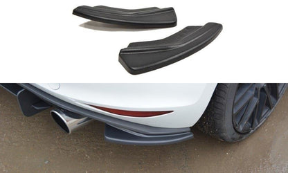 Heck Ansatz Flaps Diffusor für VW GOLF 7 GTI schwarz matt