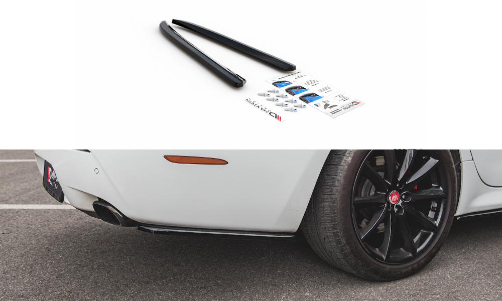 Heck Ansatz Flaps Diffusor für Jaguar XJ X351 schwarz matt