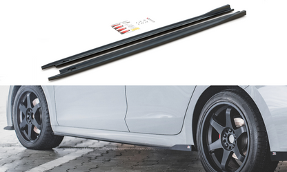 Seitenschweller Ansatz für V.3 für Skoda Octavia RS Mk4 schwarz matt