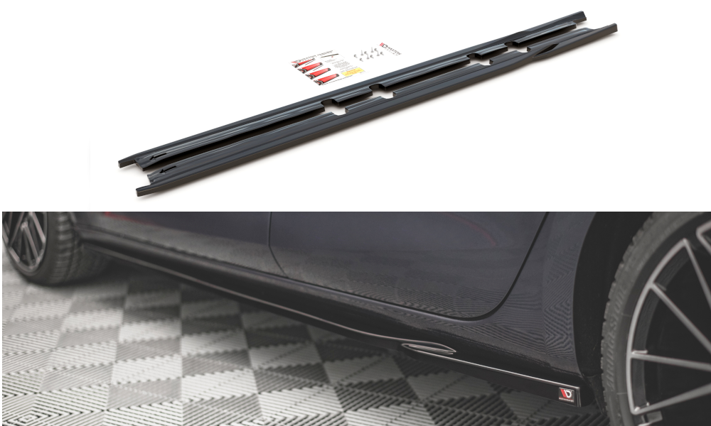 Seitenschweller Ansatz für V.1 für Seat Leon FR Mk4 / Cupra Leon  Carbon Look
