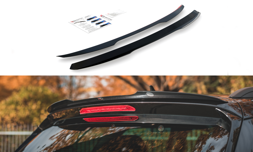 Spoiler CAP für Skoda Karoq Sportline schwarz Hochglanz