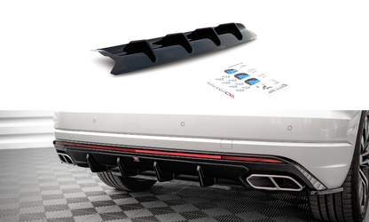 Diffusor Heck Ansatz für Volkswagen Touareg R-line Mk3 Carbon Look