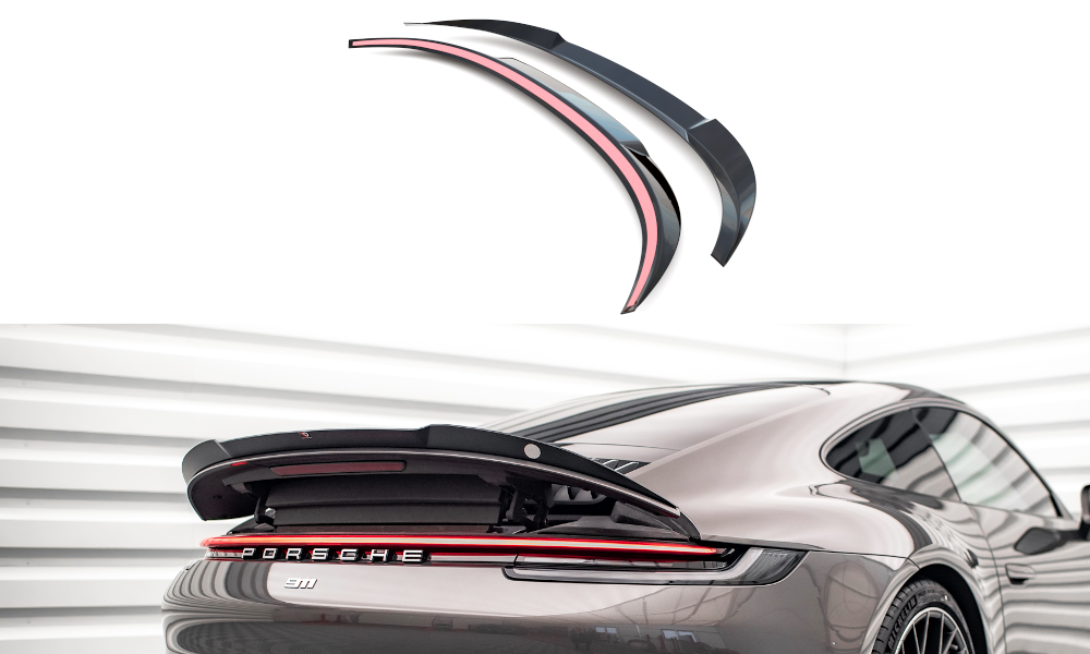 Spoiler CAP für Porsche 911 Carrera 4S 992 schwarz matt