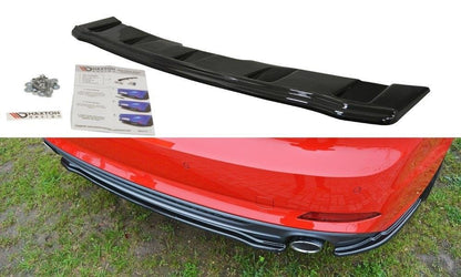 Mittlerer Diffusor Heck Ansatz für Audi A5 F5 S-Line  Carbon Look
