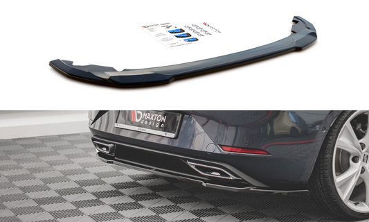 Mittlerer Diffusor Heck Ansatz für Seat Leon FR Hatchback Mk4 schwarz Hochglanz