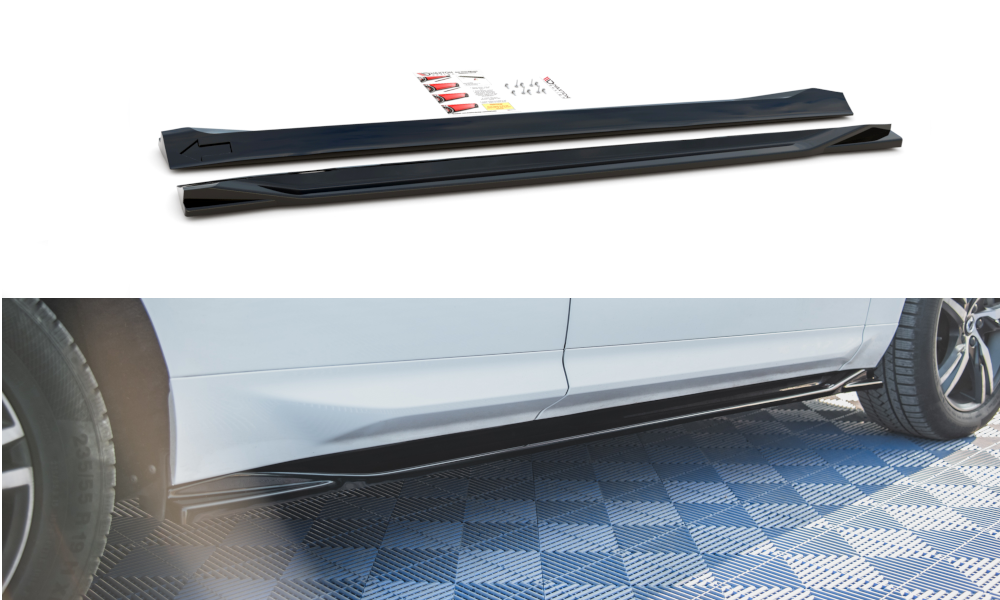 Seitenschweller Ansatz für Volvo XC60 Mk2 R-Design Carbon Look