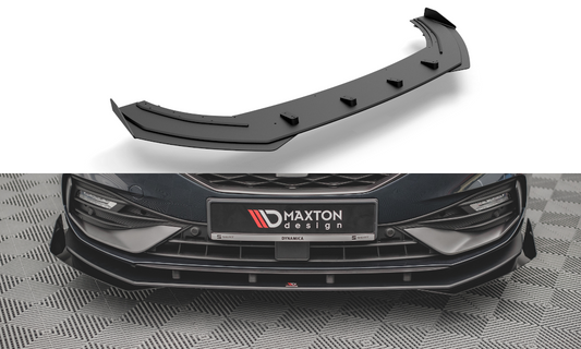 Street Pro Front Ansatz für +Flaps für Seat Leon FR Mk4 schwarz Hochglanz
