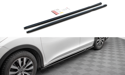 Seitenschweller Ansatz für Honda Civic Mk9 schwarz matt