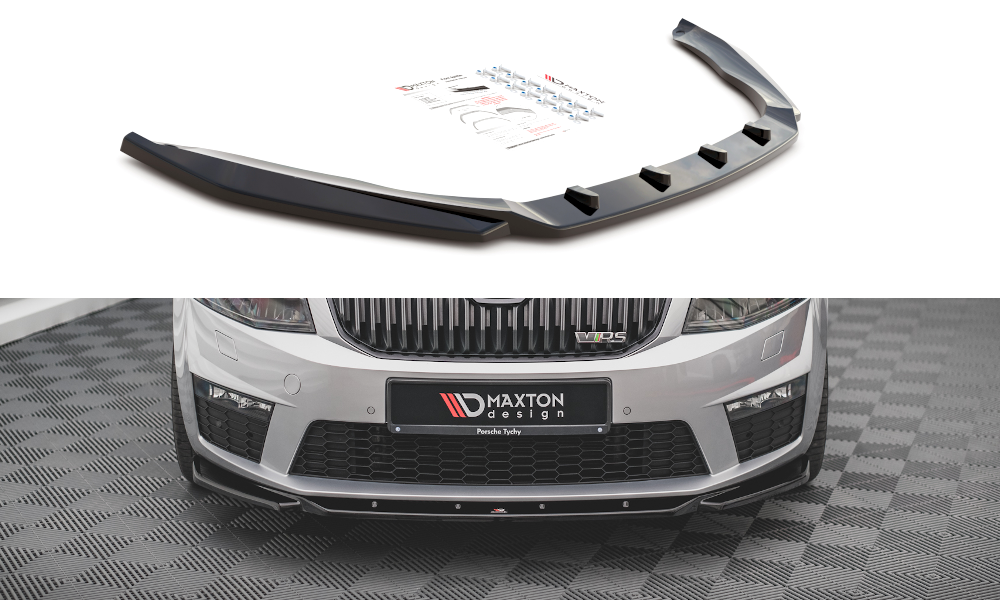 Front Ansatz V.4 für Skoda Octavia RS Mk3 Carbon Look