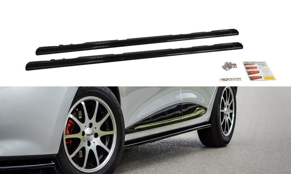 Seitenschweller Ansatz für Renault Clio Mk4 schwarz matt