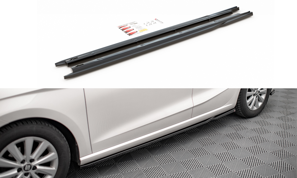 Seitenschweller Ansatz für V.2 für Seat Ibiza FR/ Standard Mk5 Carbon Look