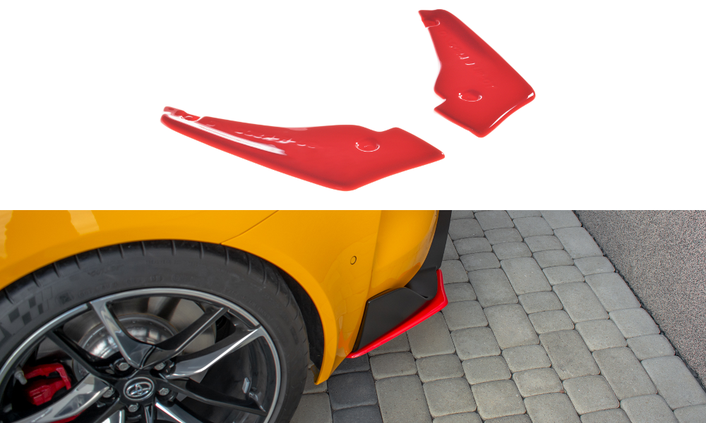 Heck Ansatz Flaps Diffusor V.2 für Toyota Supra Mk5 schwarz Hochglanz