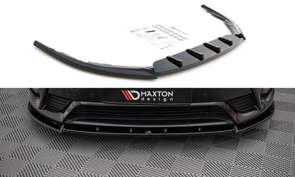 Front Ansatz V.1 für Toyota Avensis Mk3 Facelift schwarz Hochglanz