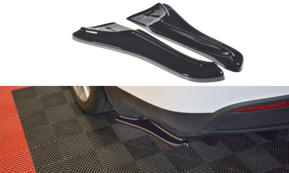 Heck Ansatz Flaps Diffusor V.1 für TESLA MODEL X  schwarz matt