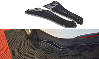 Heck Ansatz Flaps Diffusor V.1 für TESLA MODEL X  schwarz matt