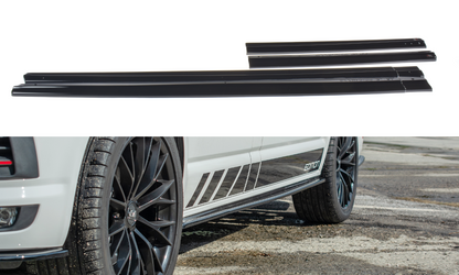 Seitenschweller Ansatz für Volkswagen T6 schwarz matt