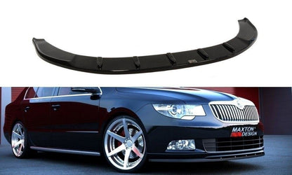 Front Ansatz für SKODA SUPERB II (FÜR SPORT Frontansatz) Carbon Look