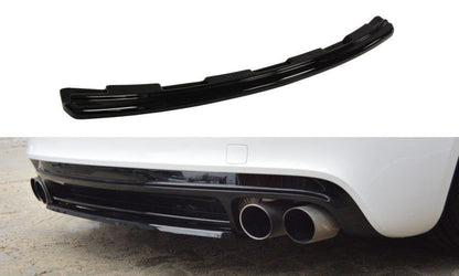 Mittlerer Diffusor Heck Ansatz für Audi TT S 8J  schwarz Hochglanz